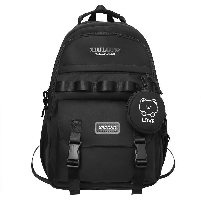 Unisex Nylon City Backpack With Large Storage For School And Leisure Activities