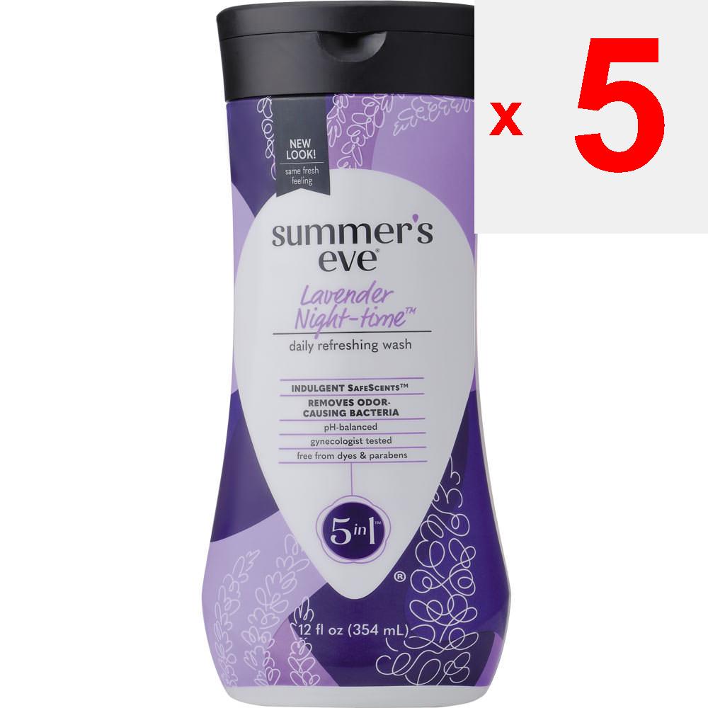 Pillbox Summer's Eve Lavender Night Time Wash 354ml Delicate Zone Cleaner Cleaning Products After Soaking the Area To Be Cleansed In Water or Lukewarm