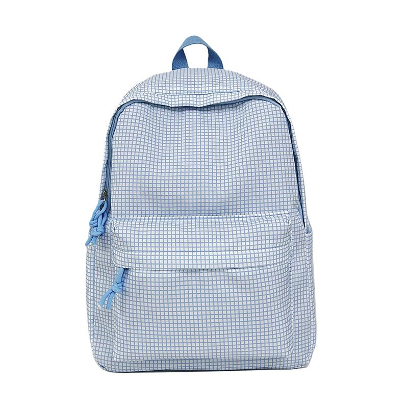 Student Schoolbag Large Capacity Check Backpack
