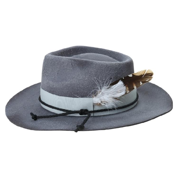 

Wool Jazzs Hat Cowboy Hats HippiesHat Adult Fedoras Stage Show Fashion Headpiece 1 сірий колір