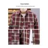 Yalu Men's Loose Fit Plaid Short-Sleeve Shirt
