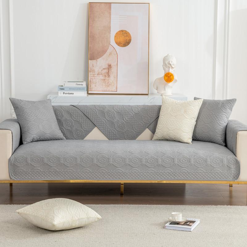 Universal Washed Cotton Sofa Cushion for All Seasons Modern Simple Non-slip Sofa Seat Cushion