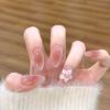 New Ice Flower Nail Art Wear Ins Style Pure All-match Ice Crystal Flower Blush Gradient Cat's Eye Temperament Handmade Nail Art Tool