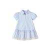Deesha Girls' Sweet Peter Pan Collar Puff Sleeve A-line Dress