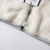 Men's Small Imitation Lambswool Fleece Stand Collar Cardigan Jacket