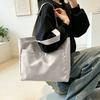 Schoolbag High Texture Large Capacity Canvas Bag 1011 New Fashion Simple Handbag Versatile Commuter Shoulder Tote Bag