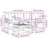 Outdoor Sofa Set with Cushions 5 Pcs Natural and Light Grey