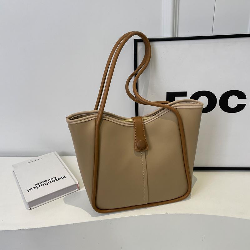 Premium Texture Versatile Commuter Bag Women's 2025 Spring New Large-capacity Simple Casual Shoulder Tote Bag Women