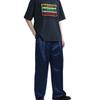 WE11DONE Casual Pants Men's Navy Blue Moderate Wide Leg Pants WDEPT234MNVMI