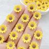50Pcs 12Mm Resin 3D Colorful Mini Sunflower Flower Gems Flatback Figurines Scrapbook Wedding Applique Nail Art Decor Crafts