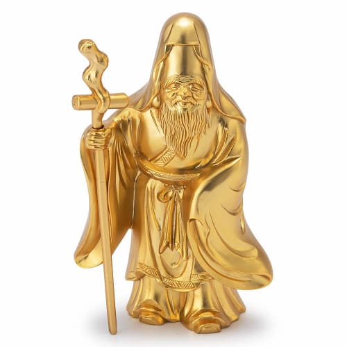 

Buddhist Altar Shop Takita Shoten Buddhist Statue: Fukurokuju, one of the Seven Lucky Gods of Fortune (8.5cm high x 5.5cm wide) [By Makita Shuun] Br