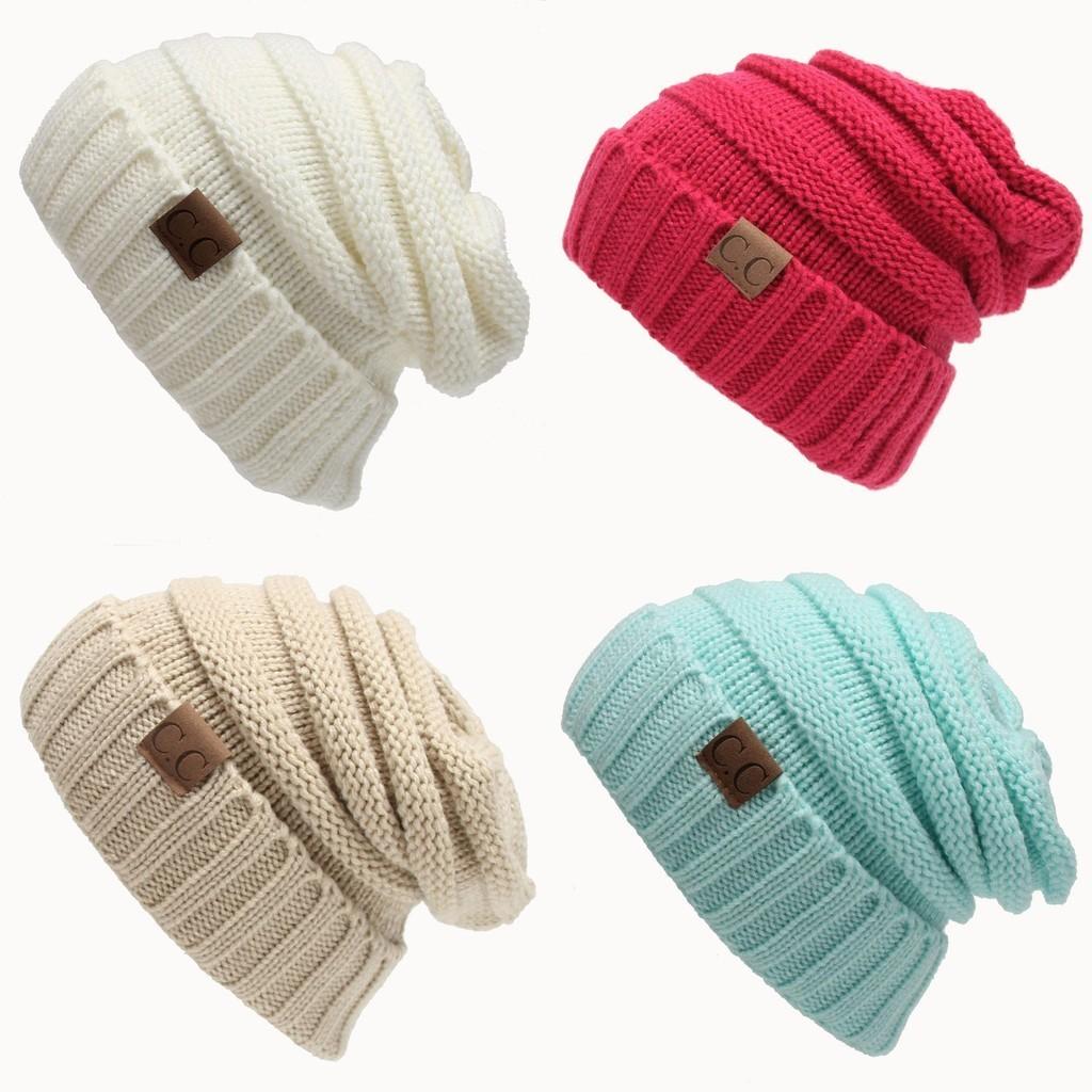 Warm Winter Knitted Beanie Soft Acrylic Fabric Cozy Dome Hat For Cold Weather