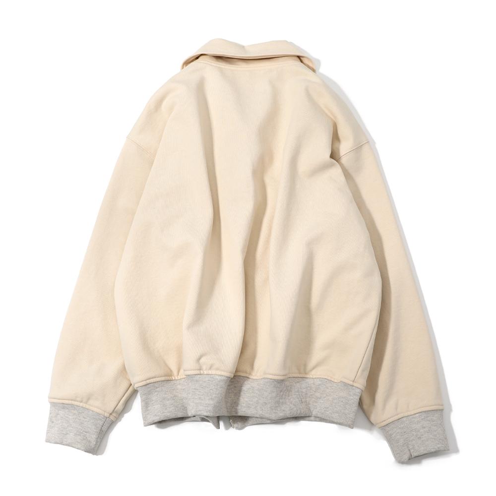 Horlisun Willow Collar Zip Up Jacket Cream