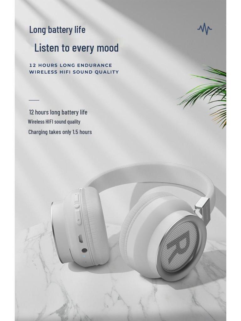 AZEADA Jidairen Bluetooth 5.0 Faltbare kabellose Over-Ear-Kopfhörer mit langer Akkulaufzeit für Musik und Anrufe