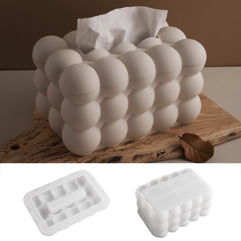 Washable Silicone Mould for Customizable Resin Tissue Holders Small Object Containers and Craft Designs
