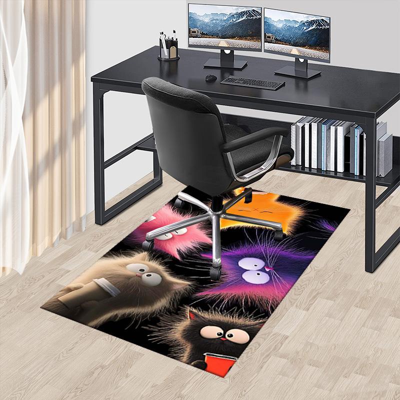 

1pc Fuzzy Friends Office Chair Mat - Soft, Non-Slip Carpet for Comfortable Seating | Festive Gift Idea for Home or Workplace | Suitable for All Season 60cm by 90cm