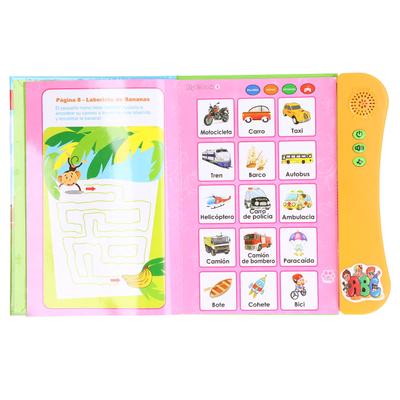 Elektronisches Soundbuch Spanische Sprache Tier Frucht Zahlen Lernen Kinder Pädagogisches Spielzeug