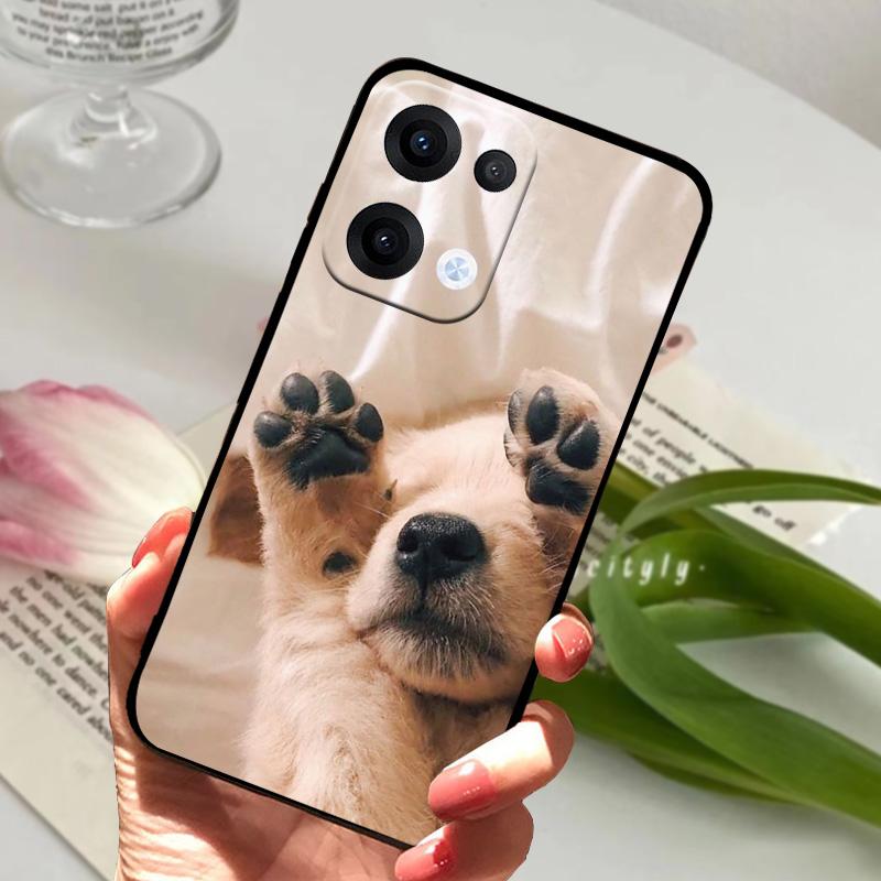 For Oppo Reno13 Pro Case Reno 13 12 5G Cute Animal Soft Silicone TPU Phone Cover For Oppo Reno12 Pro Protection Fundas Phone Bag