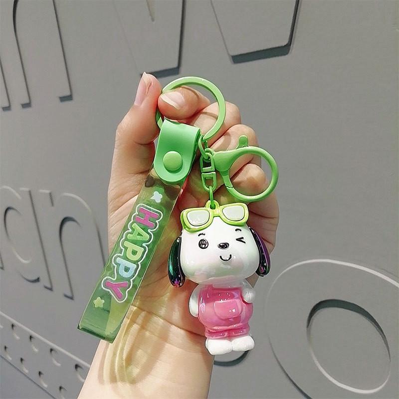 Adorable Electroplated Pvc Cartoon Eyed Dog Keychain Perfect For Gifts