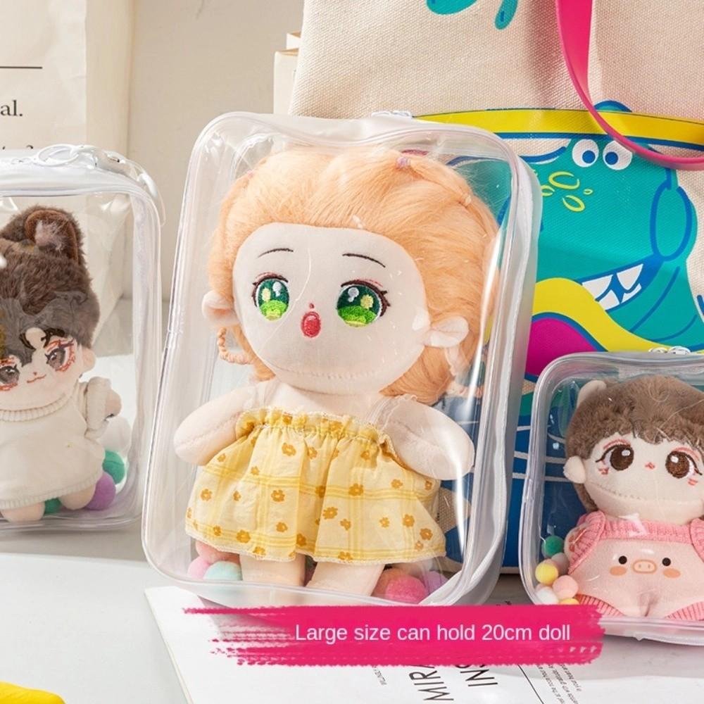 Thicken Doll Display Bag PVC Cosmetic Bag Portable Transparent Makeup Bag  Mini Bag Accessories