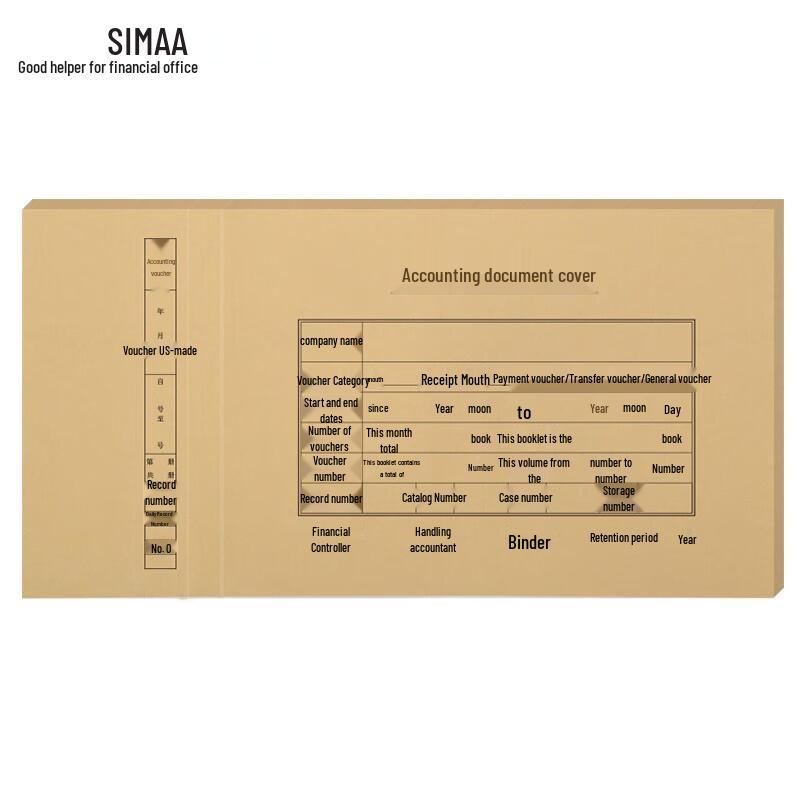 SIMAA A4 Horizontal Wrapped-Back Voucher Covers 25 Sets