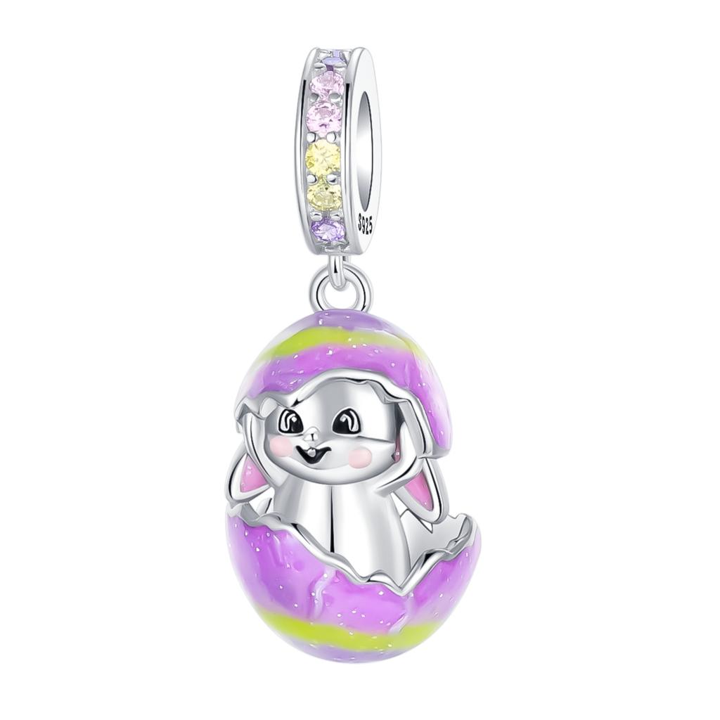 Copper Classic Purple Heart Shape Dragon Pegasus Butterfly Charms Beads Fit 3Mm Original Bracelet Diy Jewelry Gift