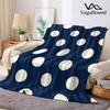 Dunkelblaue Pünktchen Flanelldecke Warm Weich Halloween Weihnachten Sofa Warm Gemütlich Dekorative Deko Geschenk Für Alle Jahreszeiten