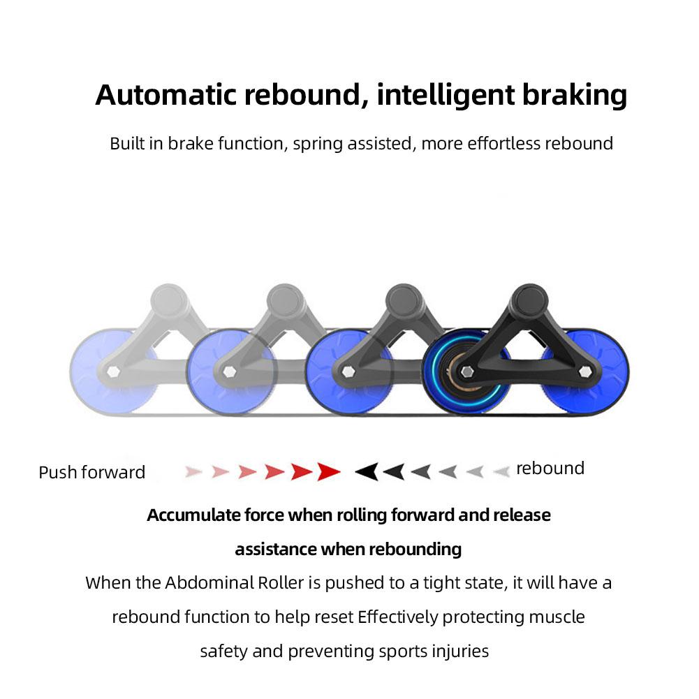 Abdominal Roller With Cushion Weight Loss Abdominal Trainer With 2 Wheels Home Workout Equipment