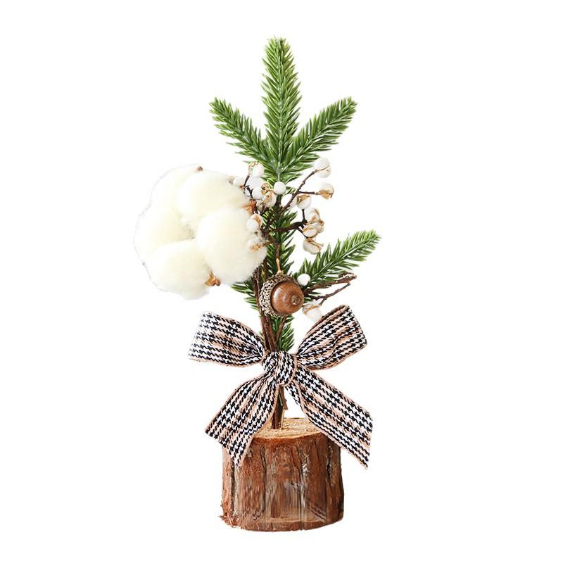 25CM Cross-Border Christmas Mini Tree Ornaments for Windows & Tables