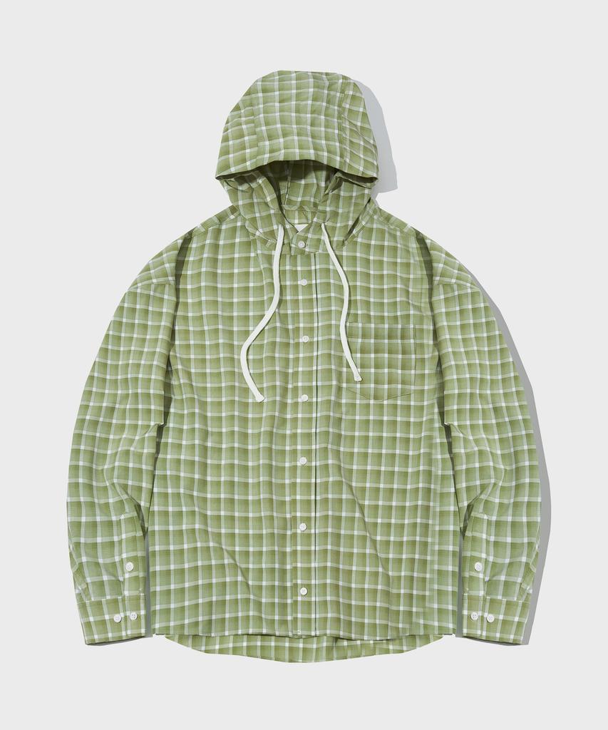 Sekeonmonollogeu Oversized Check Hoodie [Green]_Sesh012Green