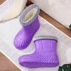 New High Top Waterproof Cotton Shoes for Women Plus Velvet Warm Waterproof Cotton Boots Rain Boots