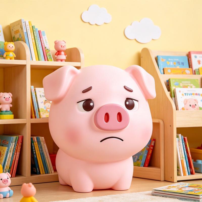 Cute Crying Piggy Bank: Creative Cartoon Pig Money Box & Home Decoration