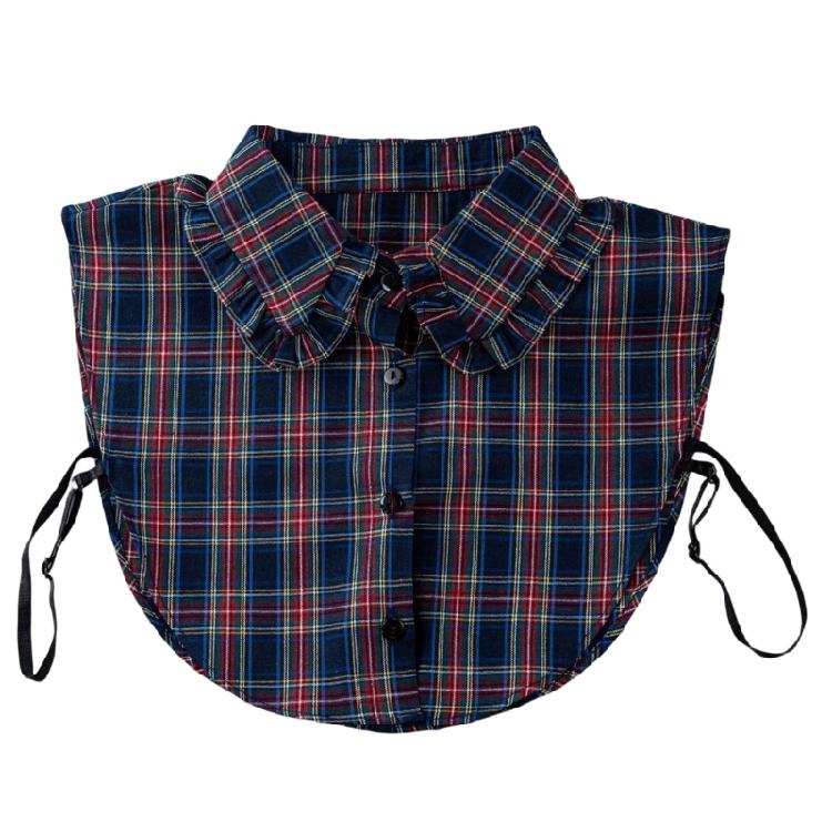 Stylish Plaids Pattern Detachable Collar Styling Accessory Faux Collar Decoative Neckwear For Various Occasion Outfit
