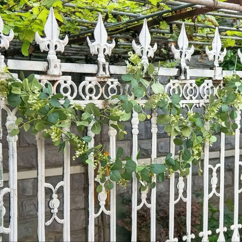 1.8-meter-long Artificial Simulated Eucalyptus Vine, Wedding Arch, Family Party Decoration, Entrance,Thanksgiving Decoration