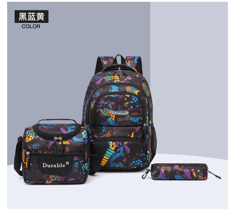 Children School Bags For Boys Set Schoolbag Primary Book Bag School Backpack With Lunch Bag 3Pcs Kids Waterproof Travel Rucksack