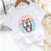 Süßes Otter-Cartoon-Print-T-Shirt, Unisex Kinder Sommer Rundhals Kurzarm-Oberteil, Kinderkleidung