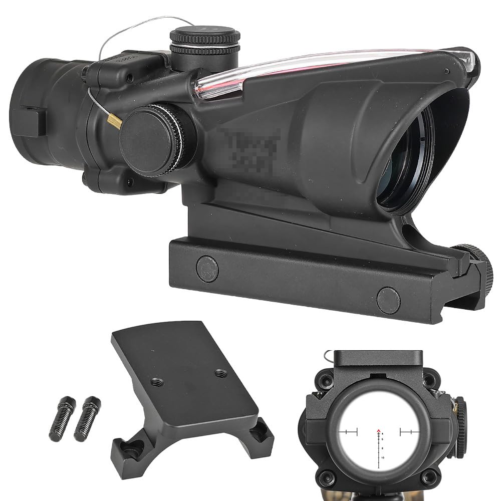 

Ryohin Buhin Репліка гвинтівки Evolution Gear, Сумісна з рейкою 20 мм, 4-кратне збільшення, Підсвічувана прицільна сітка, Кріплення RMR