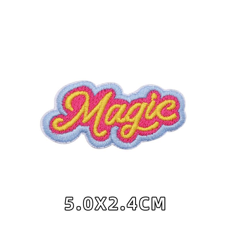 Cartoon Alphabet Embroidery Self-Adhesive Cloth Patch for Clothing Accessories