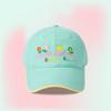 Mint Green Flower Baseball Cap Women's Spring and Summer Versatile Cute Big Head Circumference Hat Wide Brim Show Face Small Hat