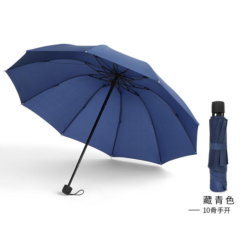 Handöffnender 10-Speichen-Dreifachschirm Umkehrschirm Schirm falten