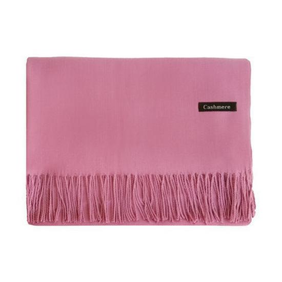 Red Faux Cashmere Winter Scarf for Women - 2026 Korean Style Solid Color Shawl with Logo, Ideal for Annual Meeting Gifts