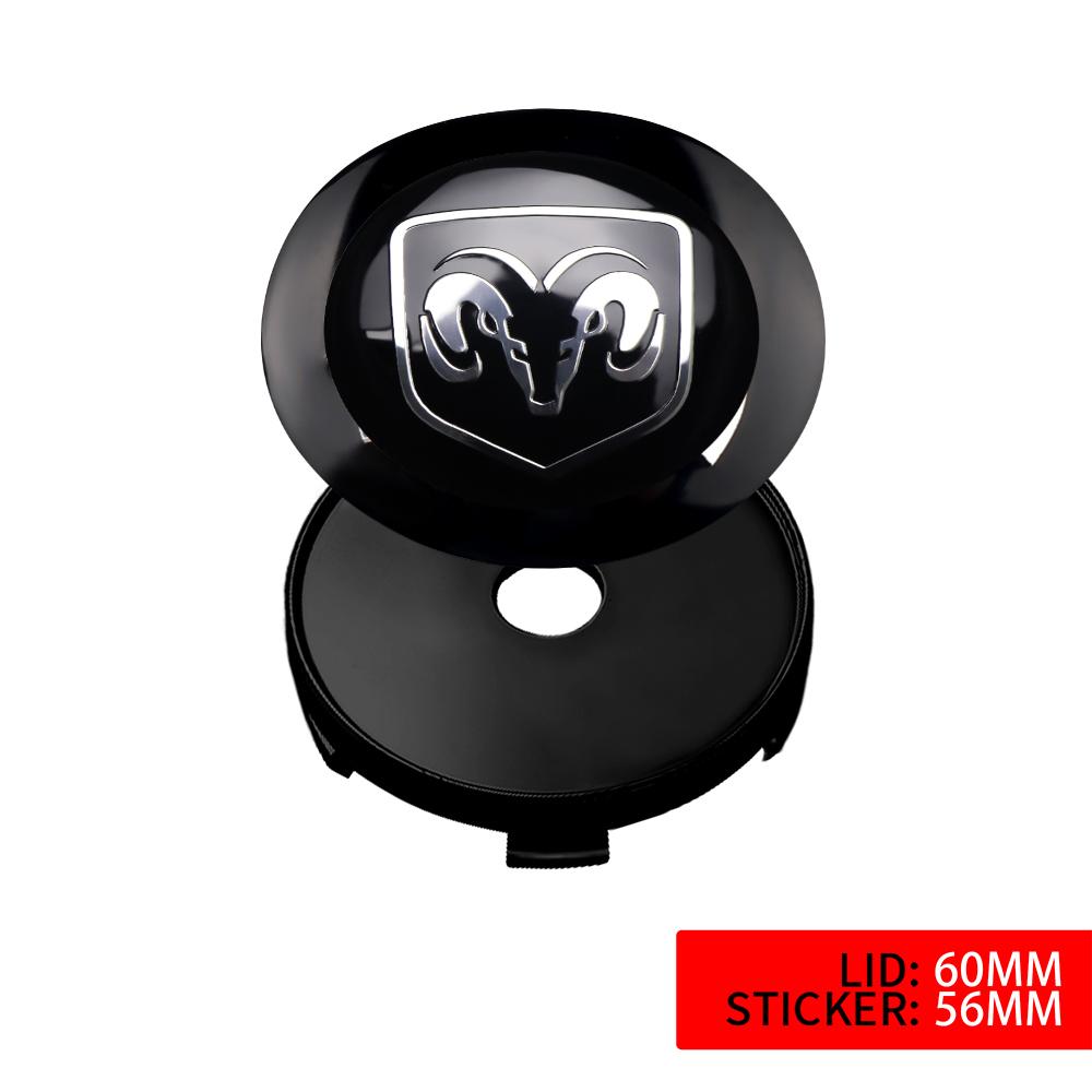 4PCS 56mm 60mm Car Wheel Center Cap Logo Hub Badge Rims Cover For Dodge Durango Dakota Neon Caliber SXT Nitro Ram1500 Avenger