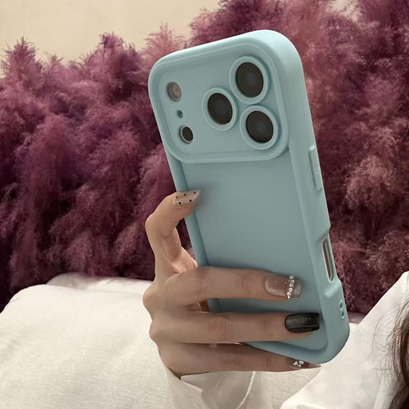 

Suitable IPhone 17PM Diamond Phone Case Apple 16promax New Minimalist Solid Color 15PM Protective iPhone 15 синий