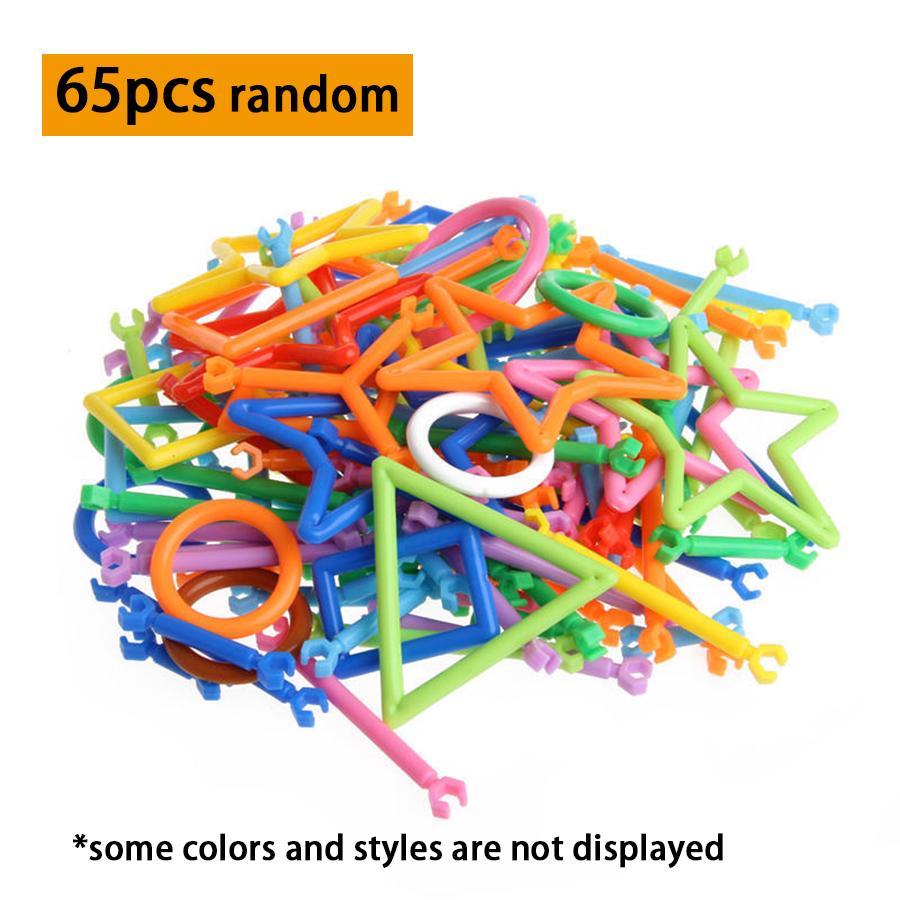 65/130pcs Building Block Sticks Interactive Game DIY Splicing Assembling Handicrafts Supplies Creative Magic Birthday Gift XJM