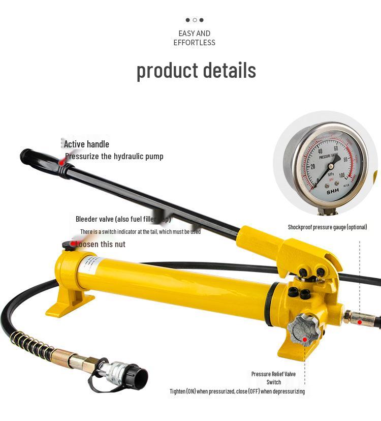 Hydraulic Manual Oil Booster Pump CP-700-2 with Pressure Gauge