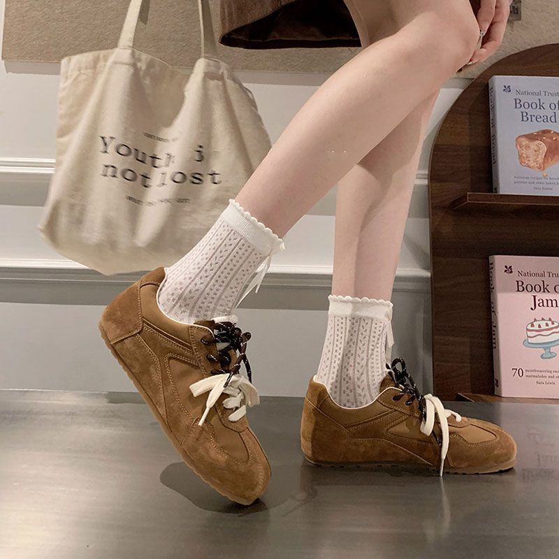 Retro flat-bottomed Dexun shoes, new casual shoes in autumn 2025, mesh breathable Forrest Gump shoes, versatile and popular women's shoes