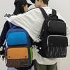 Primary School Girls Contrasting Color Large Capacity Backpack Junior High School Students High School Students Boys Backpack