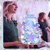 Snowflake Cake Toppers Happy Birthday Cake Topper Set Multicolor Balls Cake Decorations for Christmas New Year Winter Party