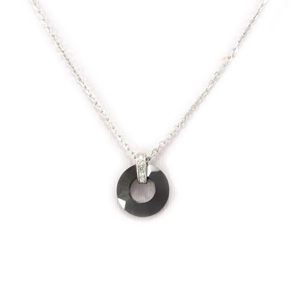 Les Trésors De Lily [K6633] - Collier Argent 'Sissi' noir céramique