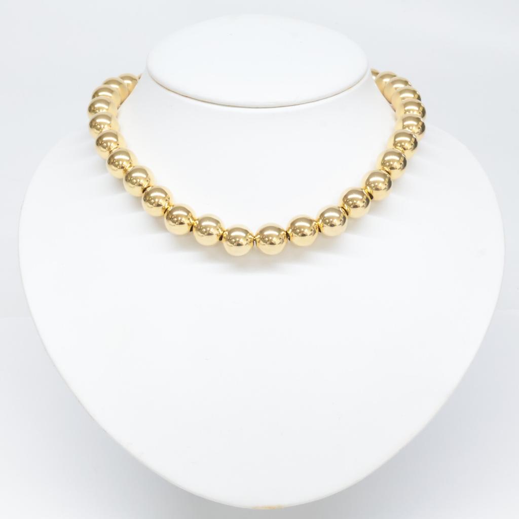 JIL SANDER [Beautiful Condition] 925 Sphere Ball Necklace S Gold colorUsed